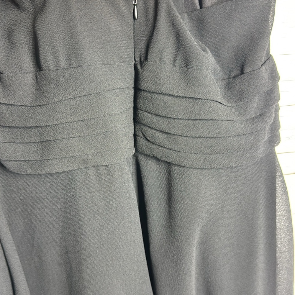 Scarlett Women’s Basic Black Halter Y2K Waist Pleating Swing Dress Size 16W - Picture 9 of 12